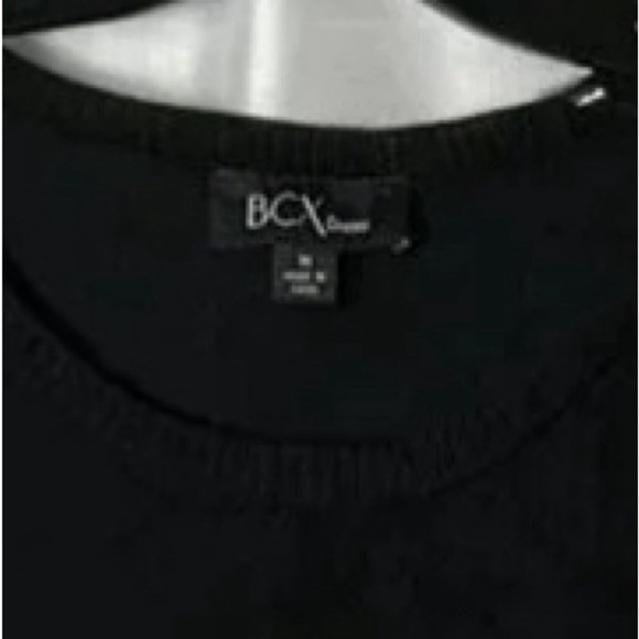 Vtg BCX sweater dress women SM P. fit& flare,striped metallic,pleats,80s vibe - Picture 10 of 10